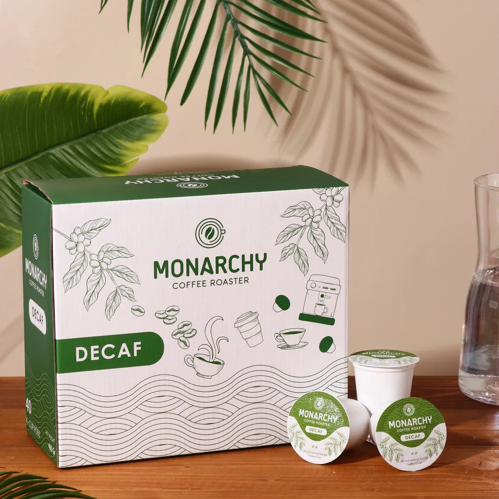 Boks kopi kapsul Colombia Decaf Monarchy